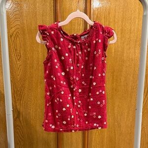 Old Navy Red Floral Kids Blouse